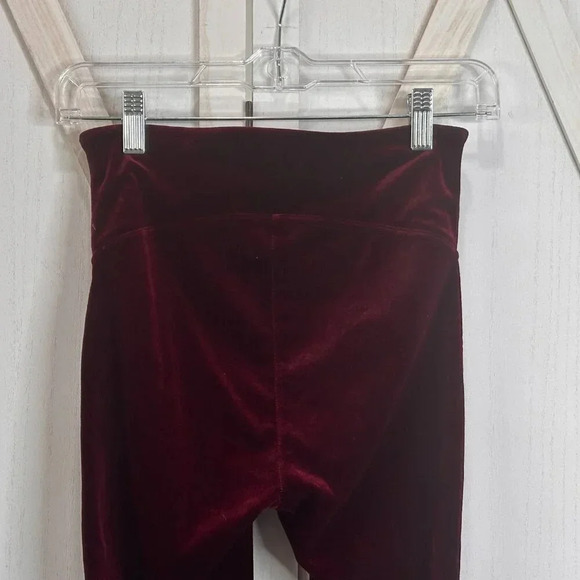 Spanx Velvet Leggings in Burgundy - Picture 7 of 9
